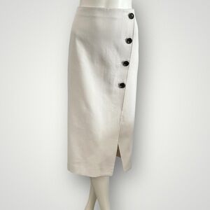 NWOT Japanese Made faux Wrap Midi Skirt